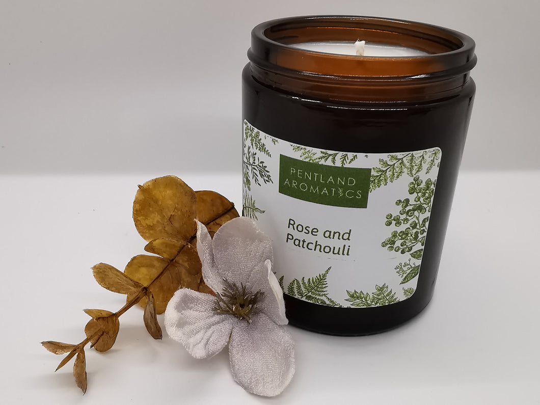 Handmade Candle - Rose and Patchouli