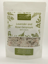 Load image into Gallery viewer, Handmade Bath Salts - Lavender and Rose Geranium
