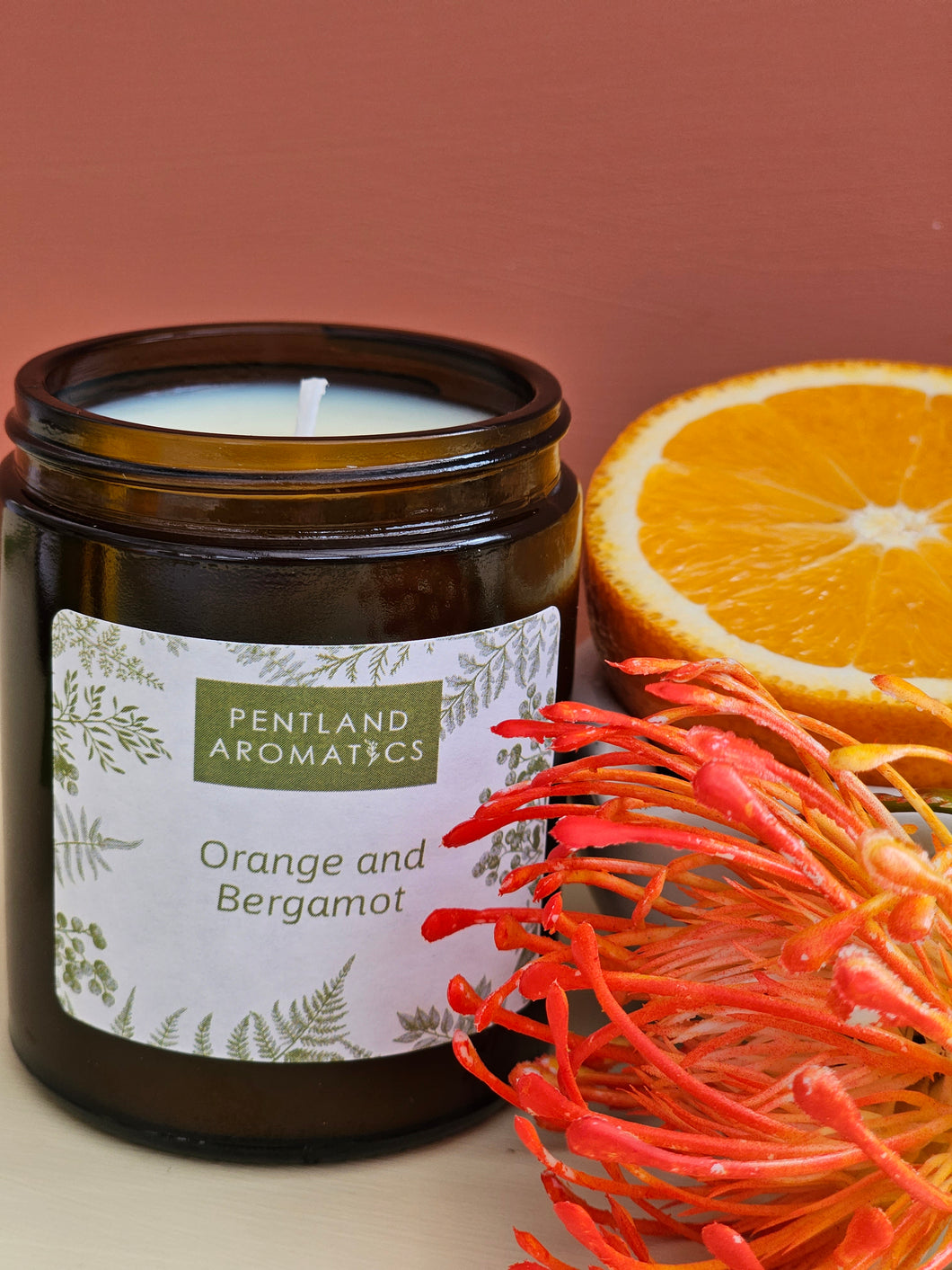 Handmade Candle - Orange and Bergamot